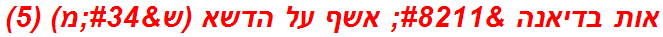 אות בדיאנה – אשף על הדשא (ש"מ) (5)