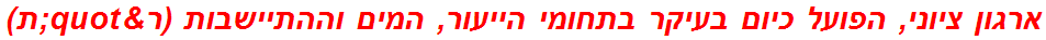 ארגון ציוני, הפועל כיום בעיקר בתחומי הייעור, המים וההתיישבות (ר"ת)