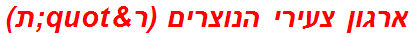 ארגון צעירי הנוצרים (ר"ת)