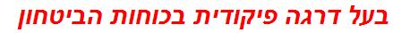 בעל דרגה פיקודית בכוחות הביטחון