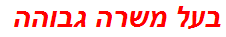 בעל משרה גבוהה