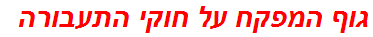 גוף המפקח על חוקי התעבורה