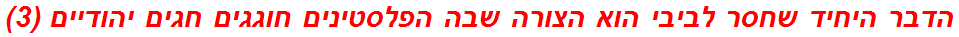 הדבר היחיד שחסר לביבי הוא הצורה שבה הפלסטינים חוגגים חגים יהודיים (3)