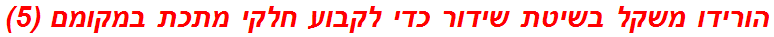 הורידו משקל בשיטת שידור כדי לקבוע חלקי מתכת במקומם (5)