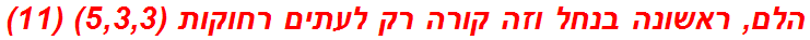 הלם, ראשונה בנחל וזה קורה רק לעתים רחוקות (5,3,3) (11)