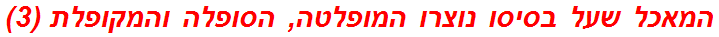 המאכל שעל בסיסו נוצרו המופלטה, הסופלה והמקופלת (3)
