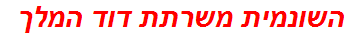 השונמית משרתת דוד המלך