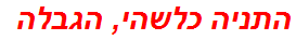 התניה כלשהי, הגבלה