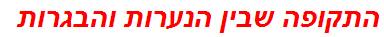 התקופה שבין הנערות והבגרות