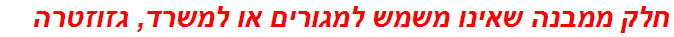 חלק ממבנה שאינו משמש למגורים או למשרד, גזוזטרה