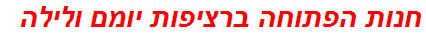 חנות הפתוחה ברציפות יומם ולילה