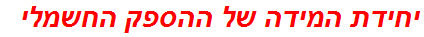 יחידת המידה של ההספק החשמלי