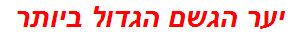 יער הגשם הגדול ביותר