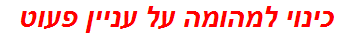 כינוי למהומה על עניין פעוט