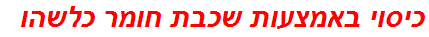 כיסוי באמצעות שכבת חומר כלשהו