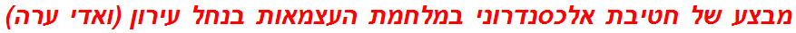 מבצע של חטיבת אלכסנדרוני במלחמת העצמאות בנחל עירון (ואדי ערה)