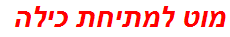 מוט למתיחת כילה