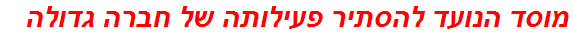 מוסד הנועד להסתיר פעילותה של חברה גדולה