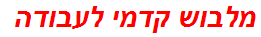 מלבוש קדמי לעבודה