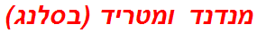 מנדנד ומטריד (בסלנג)