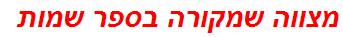 מצווה שמקורה בספר שמות