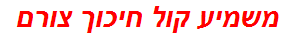 משמיע קול חיכוך צורם