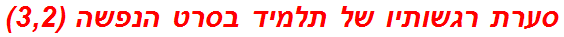 סערת רגשותיו של תלמיד בסרט הנפשה (3,2)