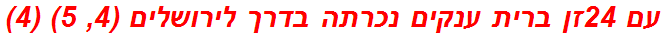 עם 24זן ברית ענקים נכרתה בדרך לירושלים (4, 5) (4)