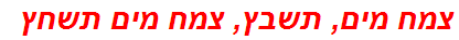 צמח מים, תשבץ, צמח מים תשחץ