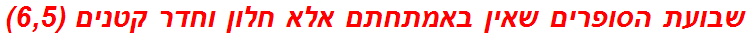 שבועת הסופרים שאין באמתחתם אלא חלון וחדר קטנים (6,5)
