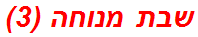 שבת מנוחה (3)
