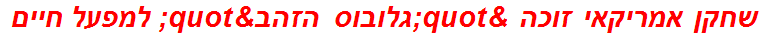 שחקן אמריקאי זוכה "גלובוס הזהב" למפעל חיים