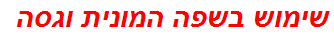 שימוש בשפה המונית וגסה