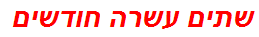 שתים עשרה חודשים