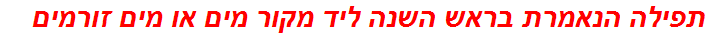 תפילה הנאמרת בראש השנה ליד מקור מים או מים זורמים