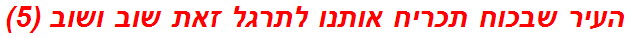 העיר שבכוח תכריח אותנו לתרגל זאת שוב ושוב (5)