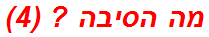 מה הסיבה ? (4)
