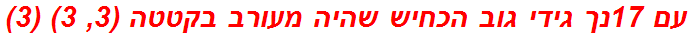 עם 17נך גידי גוב הכחיש שהיה מעורב בקטטה (3, 3) (3)