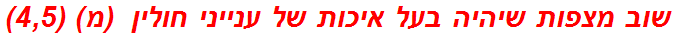 שוב מצפות שיהיה בעל איכות של ענייני חולין  (מ) (4,5)