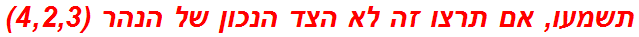 תשמעו, אם תרצו זה לא הצד הנכון של הנהר (4,2,3)
