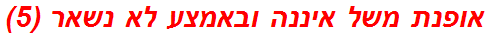 אופנת משל איננה ובאמצע לא נשאר (5)