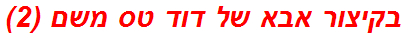 בקיצור אבא של דוד טס משם (2)
