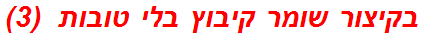 בקיצור שומר קיבוץ בלי טובות  (3)