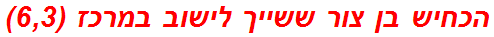 הכחיש בן צור ששייך לישוב במרכז (6,3)