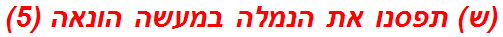 (ש) תפסנו את הנמלה במעשה הונאה (5)