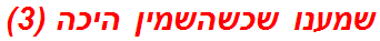 שמענו שכשהשמין היכה (3)
