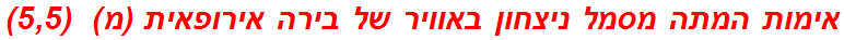 אימות המתה מסמל ניצחון באוויר של בירה אירופאית (מ)  (5,5)