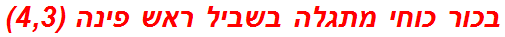 בכור כוחי מתגלה בשביל ראש פינה (4,3)