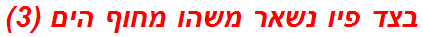 בצד פיו נשאר משהו מחוף הים (3)