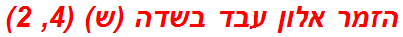 הזמר אלון עבד בשדה (ש) (4, 2)